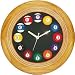 Circular Wood Billiards Quartz Clock. Product Category: Billiards > Novelty Clocks
