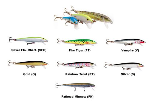 Rapala Original Floating Lures Rainbow Trout (RT) Size 11