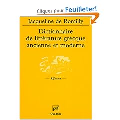 Dictionnaire de litt�rature grecque ancienne et moderne