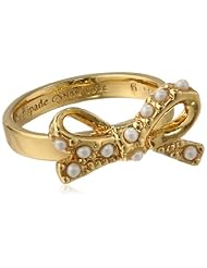 kate spade new york "Skinny Mini" Pearl Jet and Clear Ring, Size 6