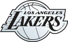 Los Angeles Lakers Silver Auto Emblem