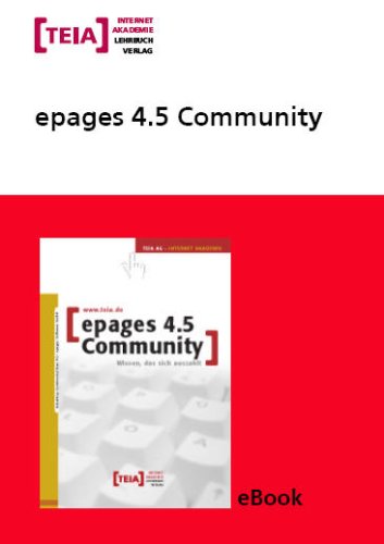 ePages 4.5 Community - eBook. CD-ROM. by epages Software GmbHIntershop Communications AG