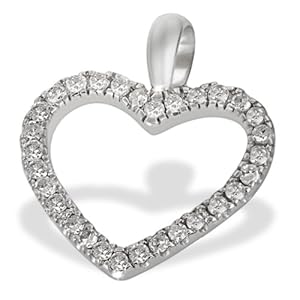 Goldmaid Damen-Anhänger Herz 585 Weißgold 30 Diamanten 0,16 ct. He A5568WG