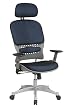 Mesh Executive Chair With Adjustable Headrest By Office Star Furniture