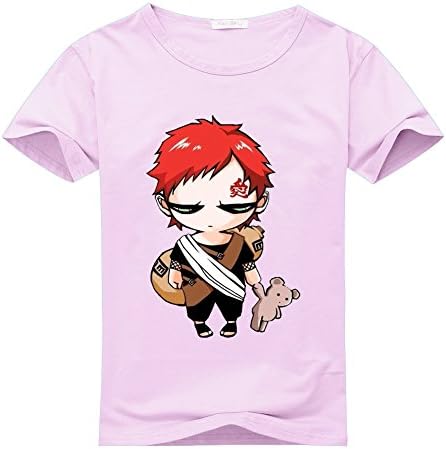 Naruto Gaara For Women's Printed Short Sleeve Tee Tshirt Medium PINK