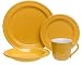 Emile Henry Provencal Citron Yellow 4-piece Dinnerware Place Setting, Service for 1.