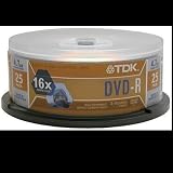TDK DVD-R47FCB25 DVD-R 16x 4.7 GB 25 Pack