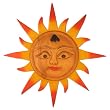 Handmade Sun Design Wood Wall Art Decor (Thailand)