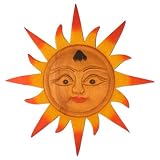 Handmade Sun Design Wood Wall Art Decor (Thailand)