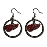 Detroit Red Wings Hoop Logo Earring Set Nhl Charm