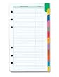 Day-Timer Address and Phone Refill, 6-Hole Punched, 12 Colored Tabs, 24 Extra Pages, 3.75 x 6.75 Inch Portable Size, Multi-Color (D14911B)