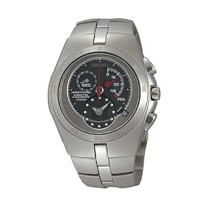 Seiko Men's Titanium Arctura Kinetic Chronograph Watch #SNL007