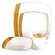 Mikasa Ridge Square Gold 4-Piece Place Setting, Service for 1