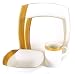 Mikasa Ridge Square Gold 4-Piece Place Setting, Service for 1