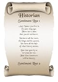 Historian Personalised Poem Gift Print