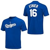 Los Angeles Dodgers Andre Ethier Majestic Name and Number T Shirt