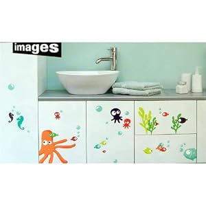 Octopus and Sea Life Wall or Furniture Stickers Nouvelles Images