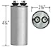 89M77 - 40 + 5 uf MFD 440 Volt VAC - Lennox Round Dual Run Capacitor Upgrade