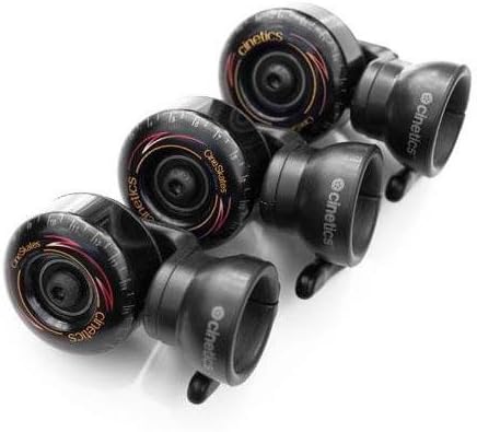 Cinetics CineSkates Set: 3 Wheels + Case - Bundle - with Joby Gorillapod Focus and Ballhead X Combo (GP8-BH)