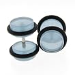 Fake Acrylic Plugs - Light Blue "GLOW IN THE DARK" 16g Wire; 8mm - Sold as a Pair