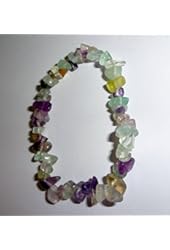 Promotion *(Buy 2 Get 1 Free) Natural Healing Crystal Fluorite Chip Premium Quality Gemstone 7 Inch Stretch Bracelet