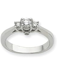 Ann Harrington Jewelry 14k White Gold 3/8 Ct Tw 3 Stone Diamond Ring