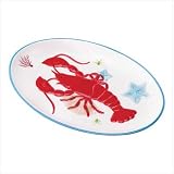 Lobster Bistro Motif Oval Serving Dinner Platter Tray Lobster Bistro Motif Oval Serving Dinner Platter Tray