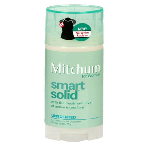 Mitchum Smart Solid for Women Anti-Perspirant & Deodorant, Unscented, 2.5-Ounce (Pack of 4)
