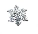 Genuine Diamond NICKEL FREE 14k White Gold Nose Ring Flower