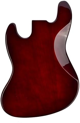 Rockaudio Quilted Cherryburst Mahogany J Style Bass Guitar Body