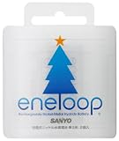 SANYO 冬季限定スペシャルパッケージ eneloop ニッケル水素電池 (ツリー・単3形・2本パック) HR-3UTG-2BP-TR