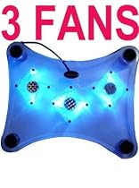 USB Notebook Cooler Cooling Pad - 3 Fans - For Laptop Computers