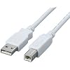 ELECOM �t�F���C�g�R�A����USB2.0�P�[�u�� A-B 0.5m USB2-FS05
