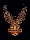 Biederlack Harley-Davidson Shield With Eagle Blanket Throw 60