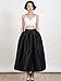 Persun Women's Elegant High Waist Pleated Formal Party Full Maxi/ Midi Skirt