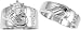 14k White Gold, Trio Three Piece Wedding Ring Set heart Lab Created Gems