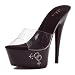 Women's Sexy Platform Shoes Gender Sign Rhinestones 6 Inch Pointed Stiletto Slide Bla...