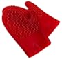 Progressive International Silicone Oven Mitts 2-Pack, Red
