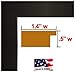 US Art 12x36 Flat Black 1.25 Inch Wide, Smooth Wrapped Wall Decor Picture Poster Photo Frame