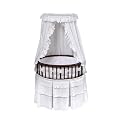 Elite Cherry Finished Bassinet with White Eyelet Bedding