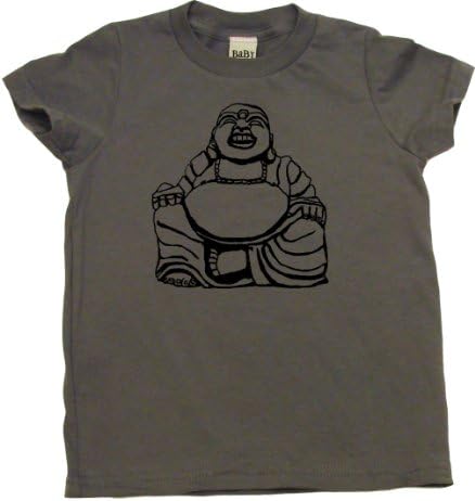Laughing Buddha on Short Sleeve Unisex Toddler Fine Jersey T-shirt, 2T, Slate