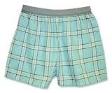 Baby Blue Plaid check flannel cotton boxers boxer shorts available in 8 sizes
