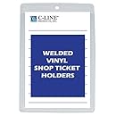 C-Line Vinyl Shop Ticket Holders, Both Sides Clear, 5 x 8 Inches, 50 per Box, (80058)