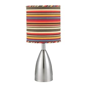LAMPS BEAUTIFUL Flare Contemporary Glass and Steel Desk Table Lamp by... by Lite Source