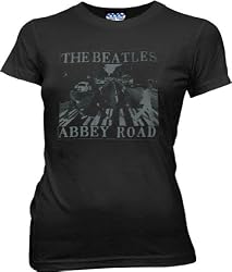 Junk Food The Beatles Abbey Road Black Juniors T-shirt Tee