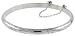 Sterling Silver Floral Engraved Thin Bangle, over 3/16 (5mm) Thin