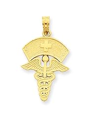14k Caduceus with Nurses Cap Pendant