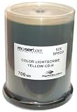 MBI 52X 80-Minute *YELLOW ONLY* COLOR Lightscribe Direct Disc Labeling CD-R's 100-Pak in Cakebox