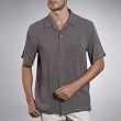 Sandals Cay Men's Aged Oak Silk Camp Shirt