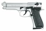 Blank Firing Replica Guns- Model 92 8MM Matte Nickel Starter Pistol
